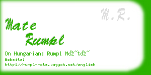 mate rumpl business card